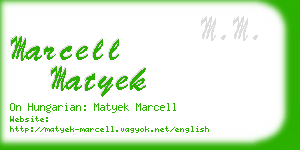 marcell matyek business card